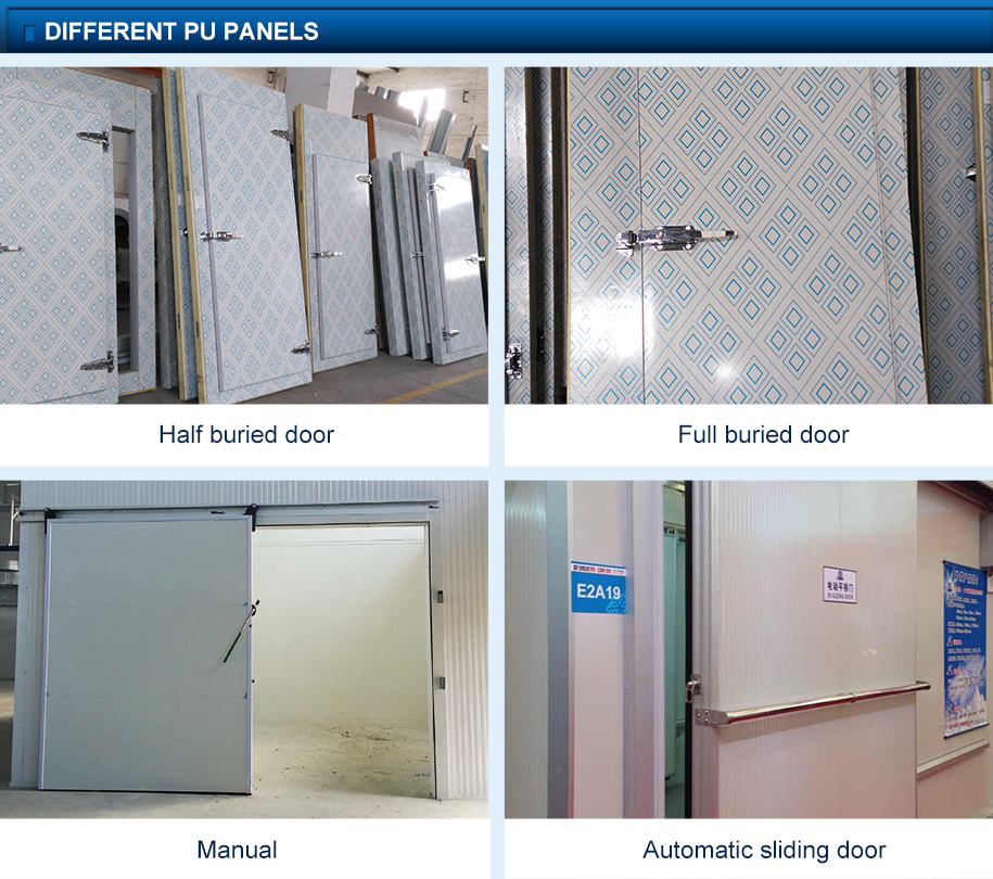 cold room door- manual sliding door with color steel